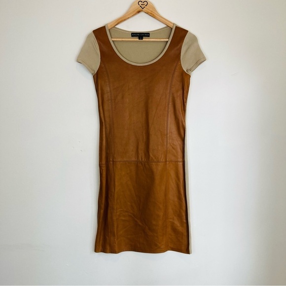 Ralph Lauren Black Label Lambskin and silk dress. Size small - Picture 1 of 8